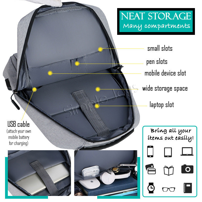 Waterproof Business Laptop Backpack Computer Bag