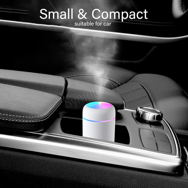 300ml Portable Mini Air Humidifier USB Diffuser Purifier Car Humidifier With LED Night Light