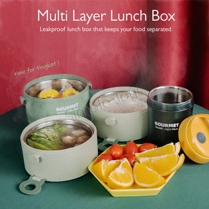 Multi Layer Lunch Box Tingkat Stackable Portable Bento Food Jar