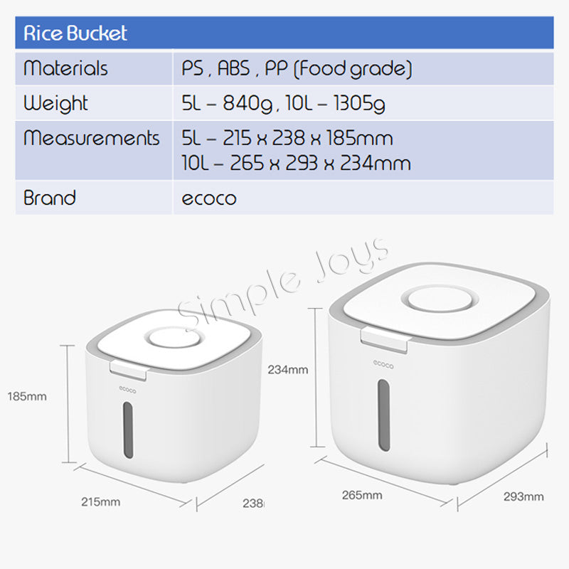 Rice Container Bucket Grains And Food Storage