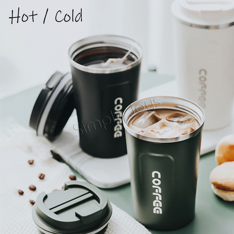 Leakproof Thermal Coffee Mug Bubble Tea Cup Vacuum Insulated Stainless Steel Travel Tumbler