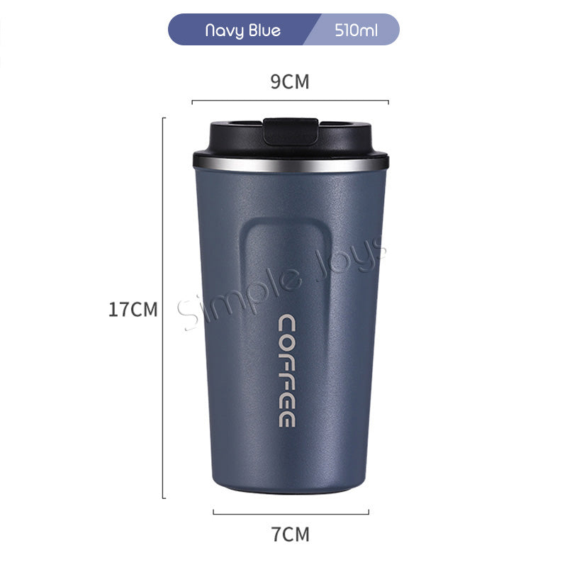 Leakproof Thermal Coffee Mug Bubble Tea Cup Vacuum Insulated Stainless Steel Travel Tumbler