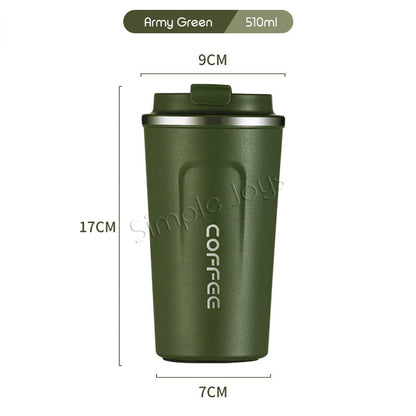 Leakproof Thermal Coffee Mug Bubble Tea Cup Vacuum Insulated Stainless Steel Travel Tumbler