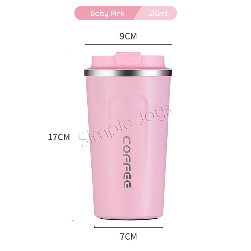 Leakproof Thermal Coffee Mug Bubble Tea Cup Vacuum Insulated Stainless Steel Travel Tumbler