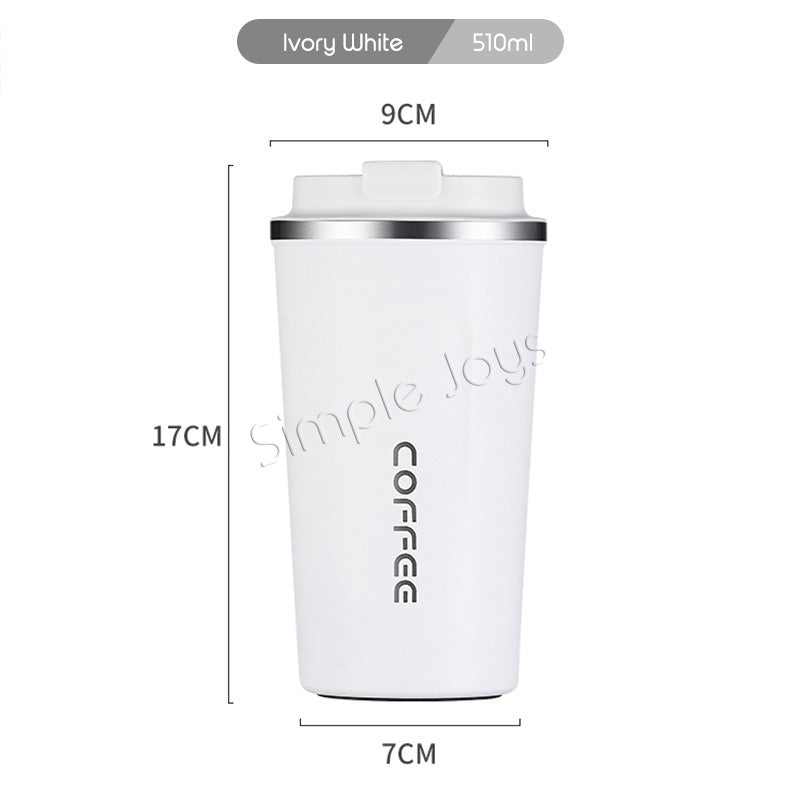 Leakproof Thermal Coffee Mug Bubble Tea Cup Vacuum Insulated Stainless Steel Travel Tumbler