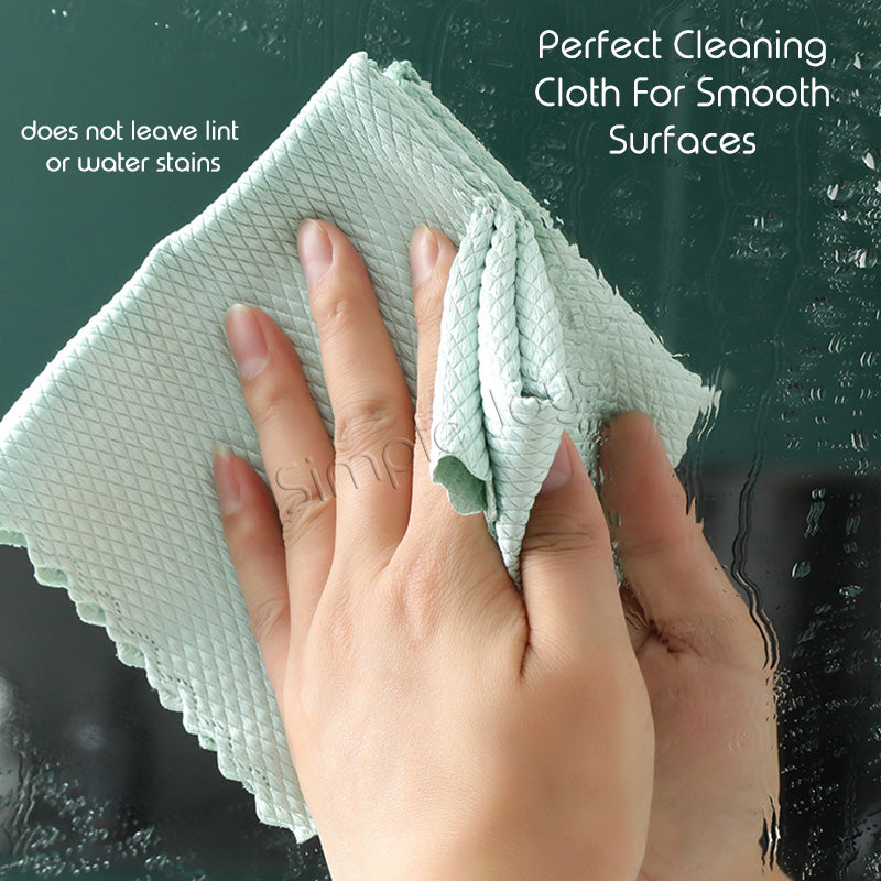 Fish Scale Microfiber Kitchen Towel Wiping Cleaning Cloth Great For Polishing