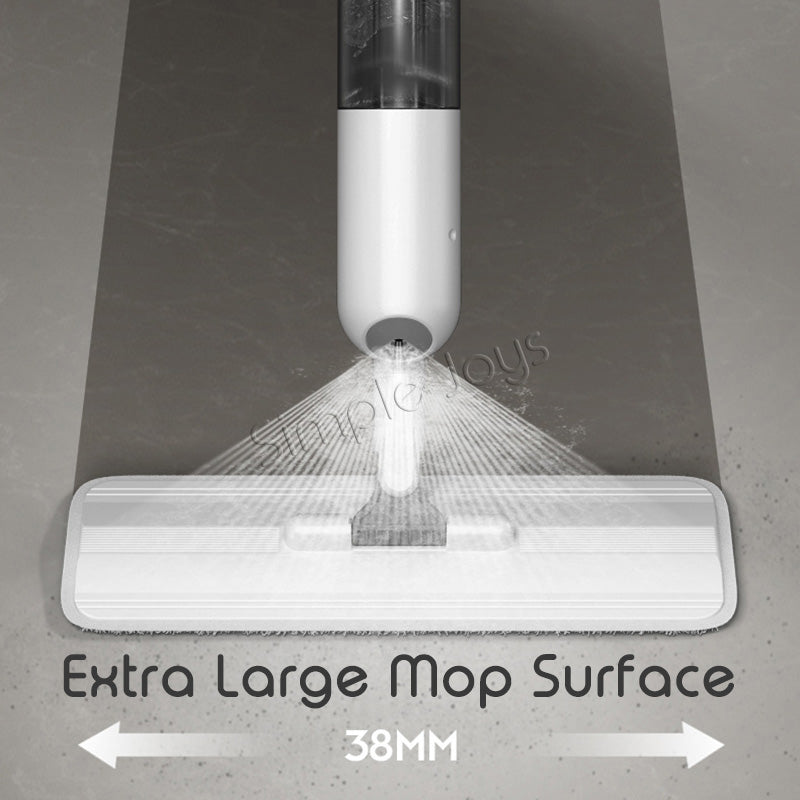 Spray Mop With Large Pad For Wet Dry Floor 360 Degree Swivel