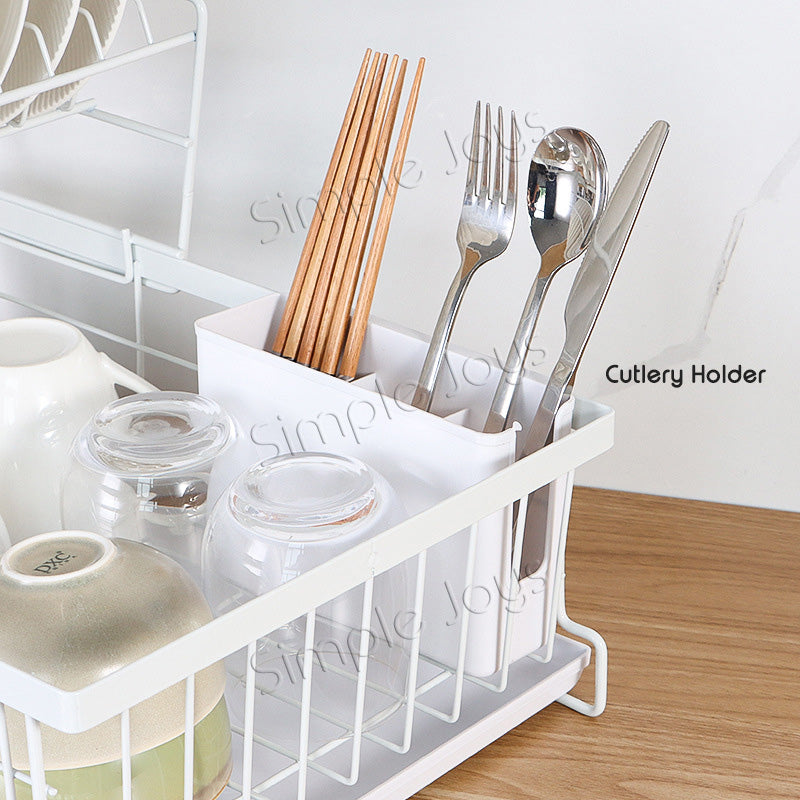 Nordic Dish Drying Rack with Removable Tray Drainer For Kitchen Countertop