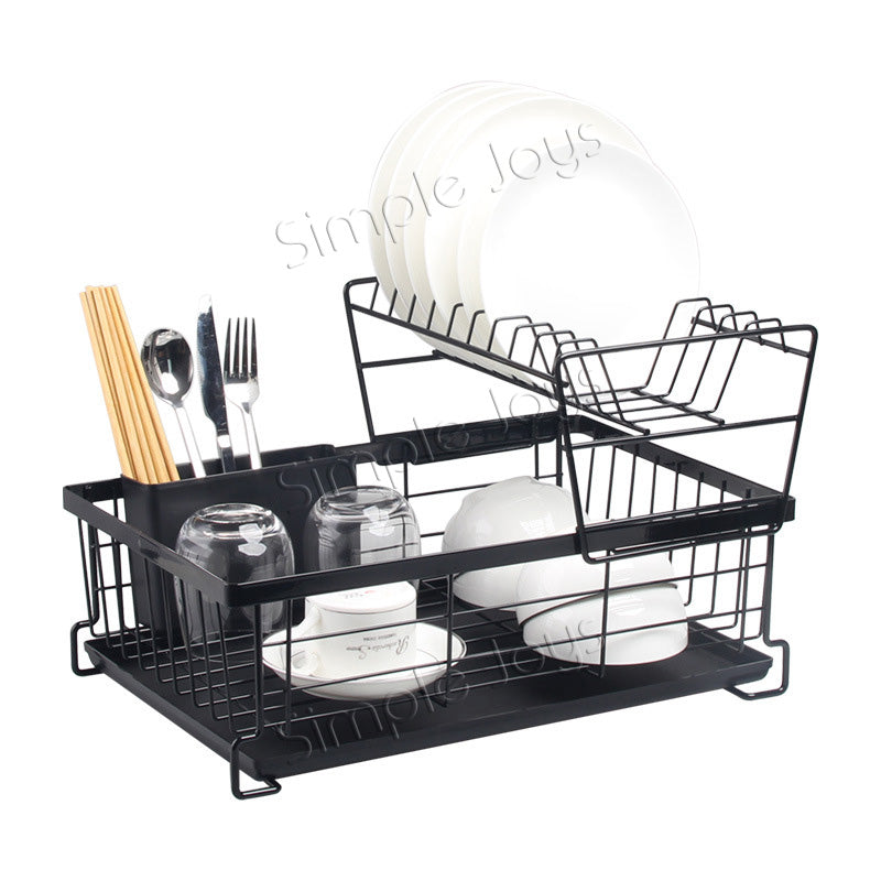 Nordic Dish Drying Rack with Removable Tray Drainer For Kitchen Countertop