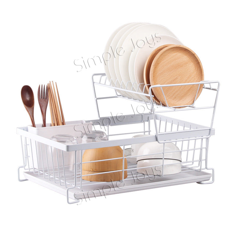 Nordic Dish Drying Rack with Removable Tray Drainer For Kitchen Countertop