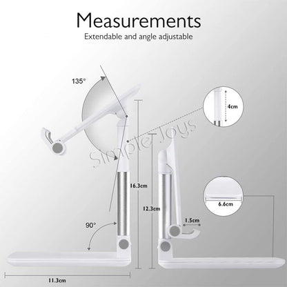 Foldable Phone Stand For Tablet iPad Holder With Adjustable Angle