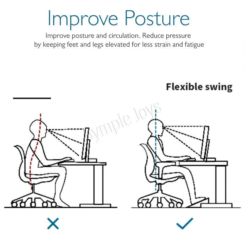 Ergonomic Under Desk Foot Rest With Massage Effect