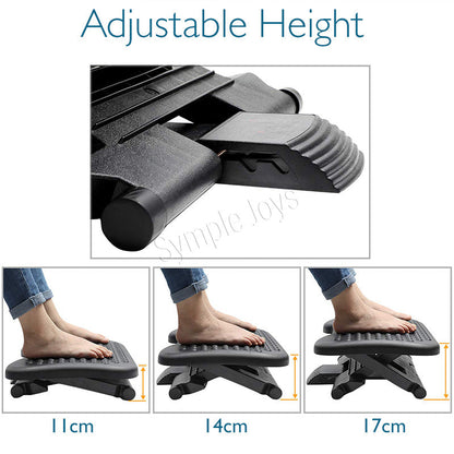 Ergonomic Under Desk Foot Rest With Massage Effect